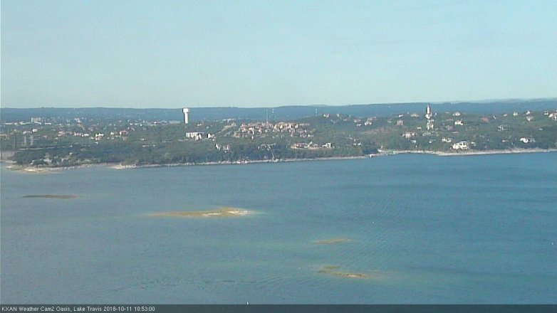 Lake Travis webcam, October 11, 2018 9:55 AM CT