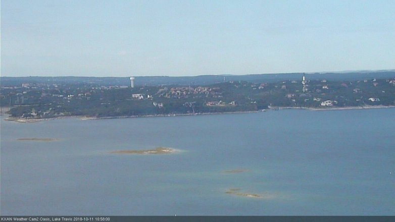 Lake Travis webcam, October 11, 2018 10:00 AM CT