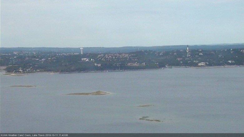 Lake Travis webcam, October 11, 2018 10:45 AM CT