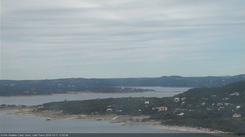 Lake Travis webcam, October 11, 2018 11:55 AM CT