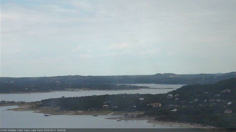 Lake Travis webcam, October 11, 2018 1:05 PM CT