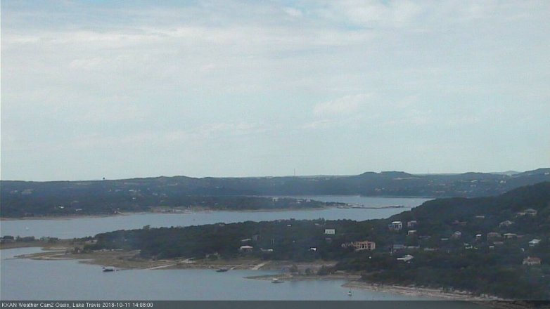 Lake Travis webcam, October 11, 2018 1:10 PM CT