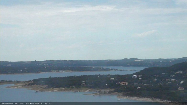 Lake Travis webcam, October 11, 2018 1:15 PM CT