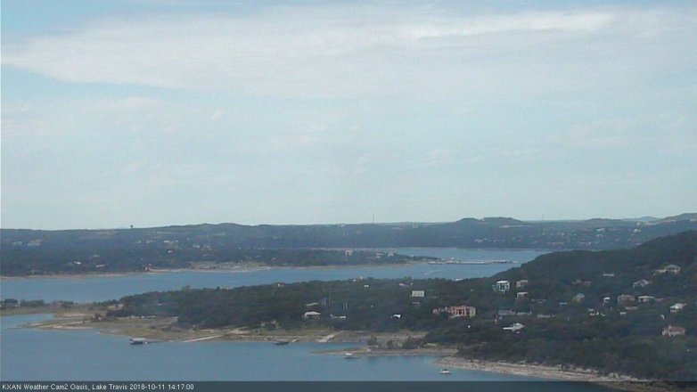 Lake Travis webcam, October 11, 2018 1:20 PM CT