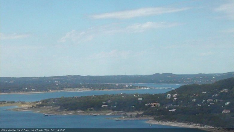 Lake Travis webcam, October 11, 2018 1:35 PM CT