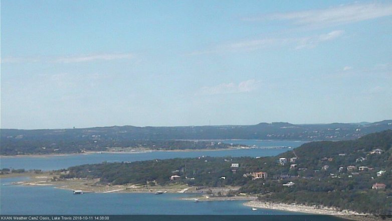 Lake Travis webcam, October 11, 2018 1:40 PM CT