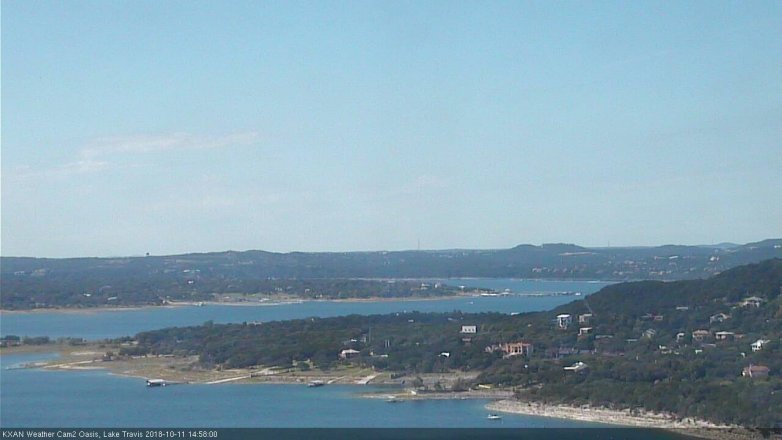 Lake Travis webcam, October 11, 2018 2:00 PM CT