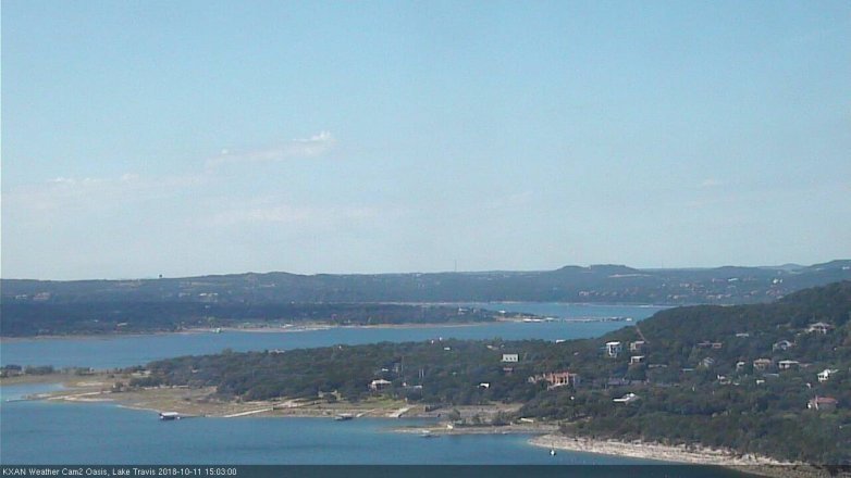 Lake Travis webcam, October 11, 2018 2:05 PM CT
