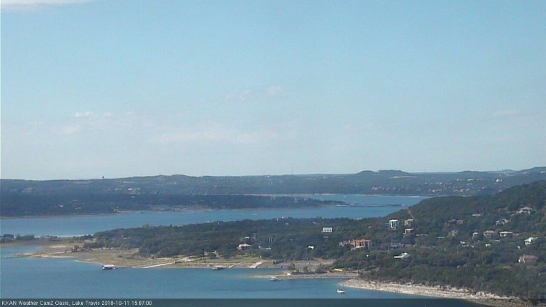 Lake Travis webcam, October 11, 2018 2:10 PM CT