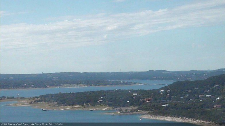 Lake Travis webcam, October 11, 2018 2:35 PM CT