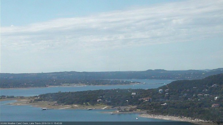Lake Travis webcam, October 11, 2018 2:45 PM CT