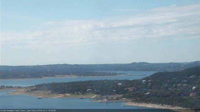 Lake Travis webcam, October 11, 2018 2:55 PM CT