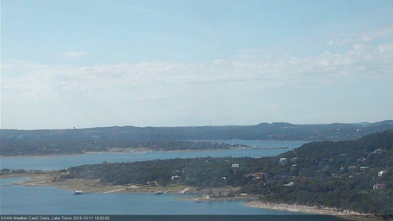 Lake Travis webcam, October 11, 2018 3:05 PM CT