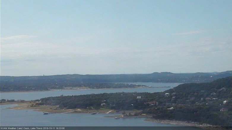 Lake Travis webcam, October 11, 2018 3:35 PM CT