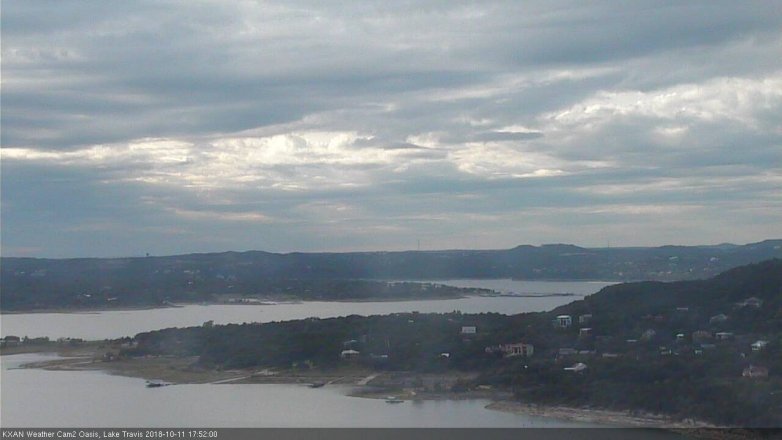 Lake Travis webcam, October 11, 2018 4:55 PM CT