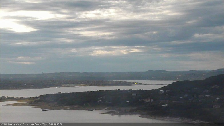 Lake Travis webcam, October 11, 2018 5:15 PM CT