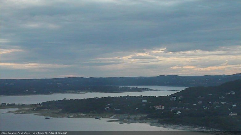 Lake Travis webcam, October 11, 2018 5:45 PM CT
