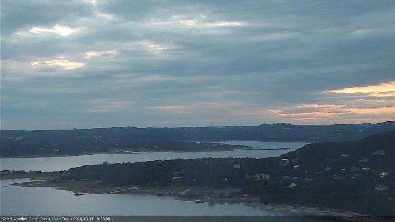 Lake Travis webcam, October 11, 2018 6:05 PM CT