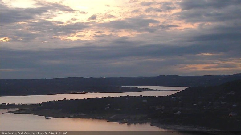 Lake Travis webcam, October 11, 2018 6:15 PM CT