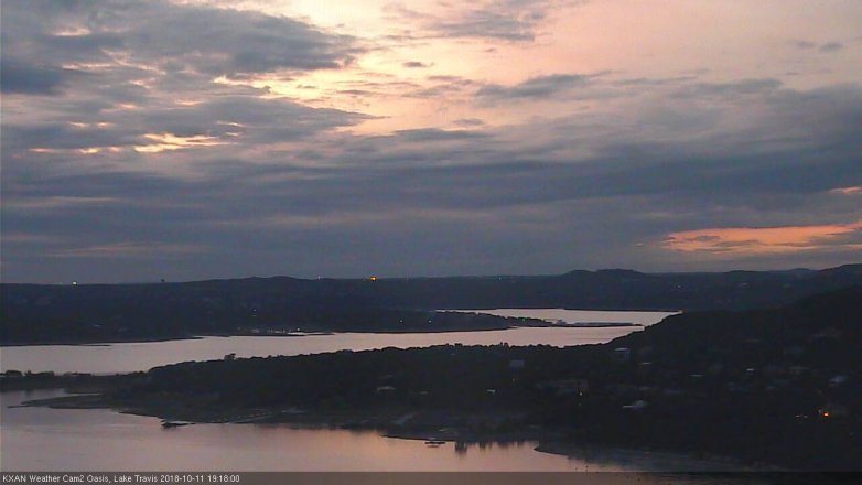 Lake Travis webcam, October 11, 2018 6:20 PM CT