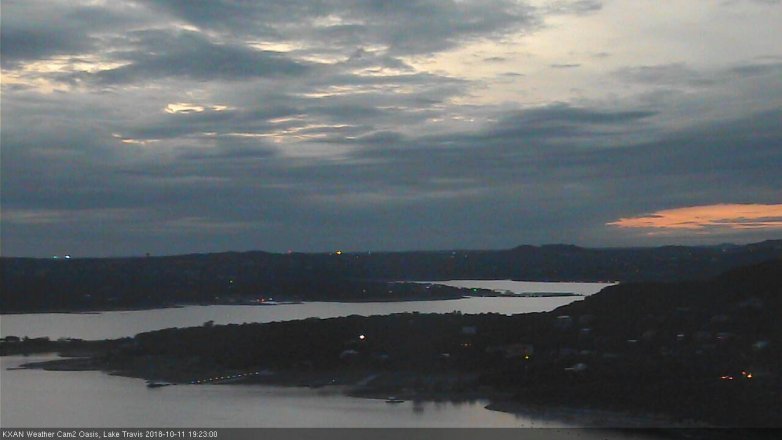 Lake Travis webcam, October 11, 2018 6:25 PM CT