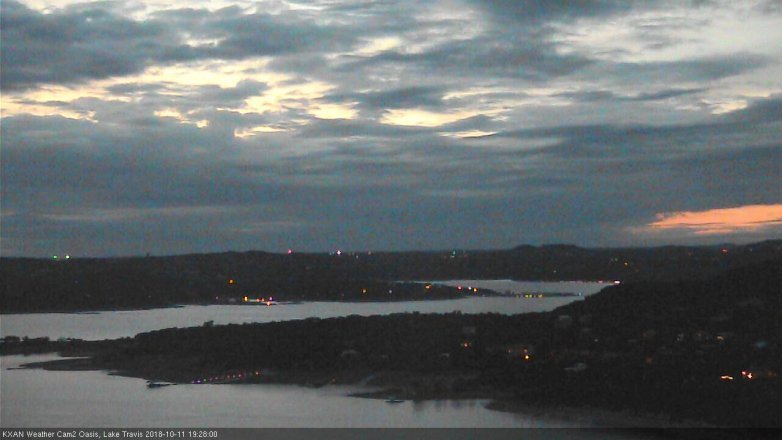 Lake Travis webcam, October 11, 2018 6:30 PM CT