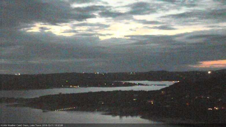 Lake Travis webcam, October 11, 2018 6:35 PM CT
