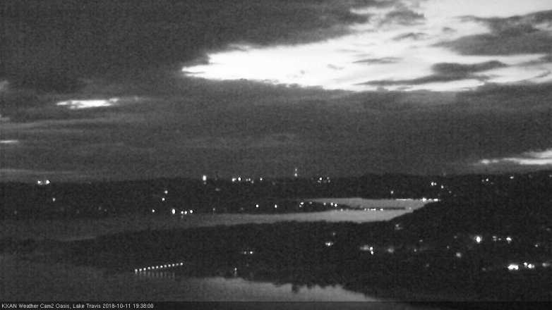 Lake Travis webcam, October 11, 2018 6:40 PM CT