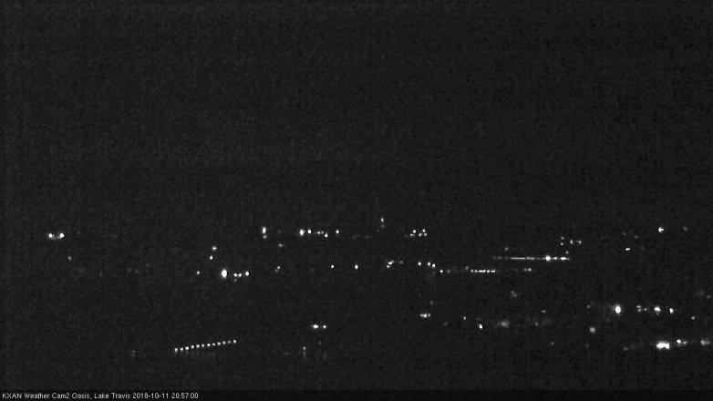 Lake Travis webcam, October 11, 2018 8:00 PM CT