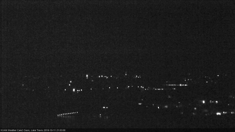 Lake Travis webcam, October 11, 2018 8:05 PM CT
