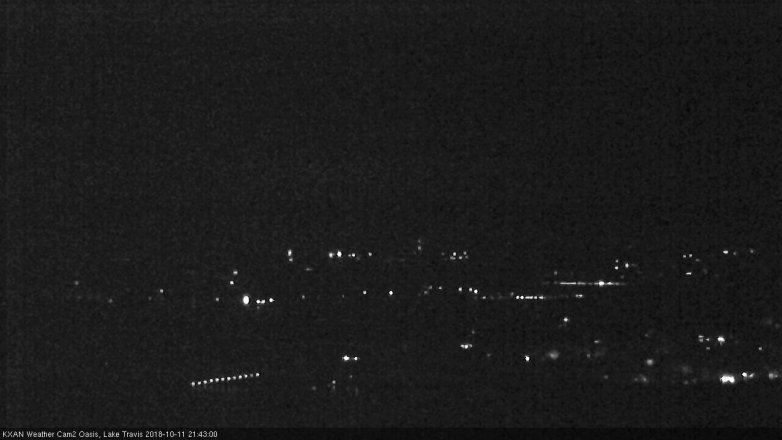 Lake Travis webcam, October 11, 2018 8:45 PM CT