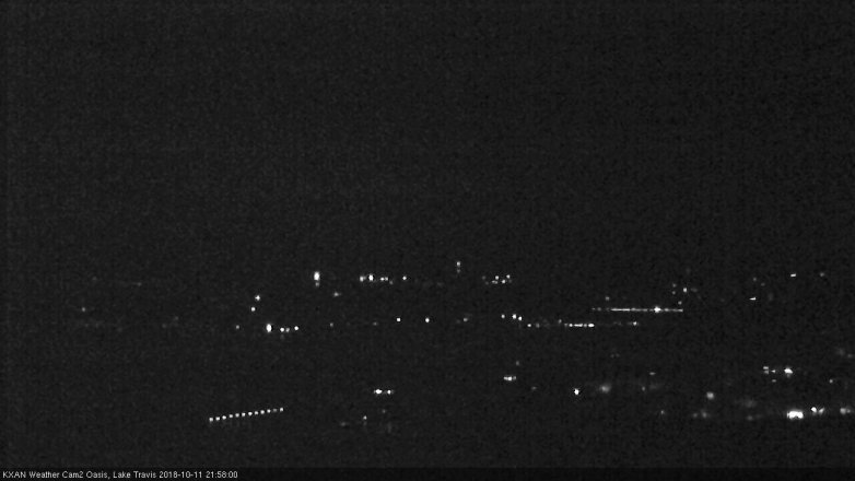 Lake Travis webcam, October 11, 2018 9:00 PM CT