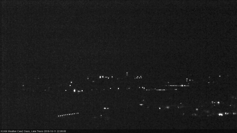 Lake Travis webcam, October 11, 2018 9:10 PM CT