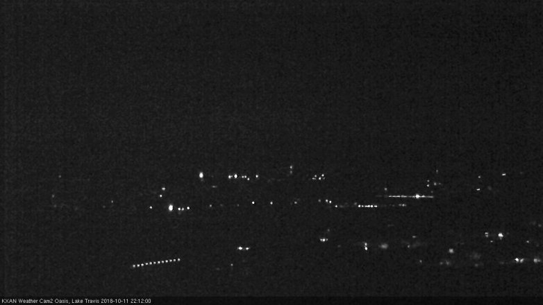 Lake Travis webcam, October 11, 2018 9:15 PM CT