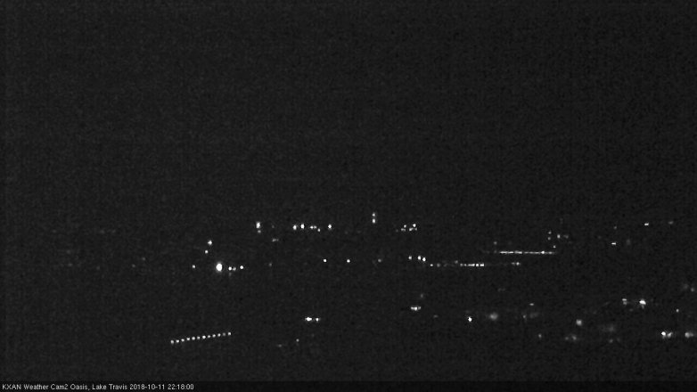 Lake Travis webcam, October 11, 2018 9:20 PM CT