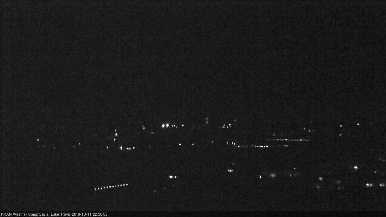 Lake Travis webcam, October 11, 2018 10:00 PM CT