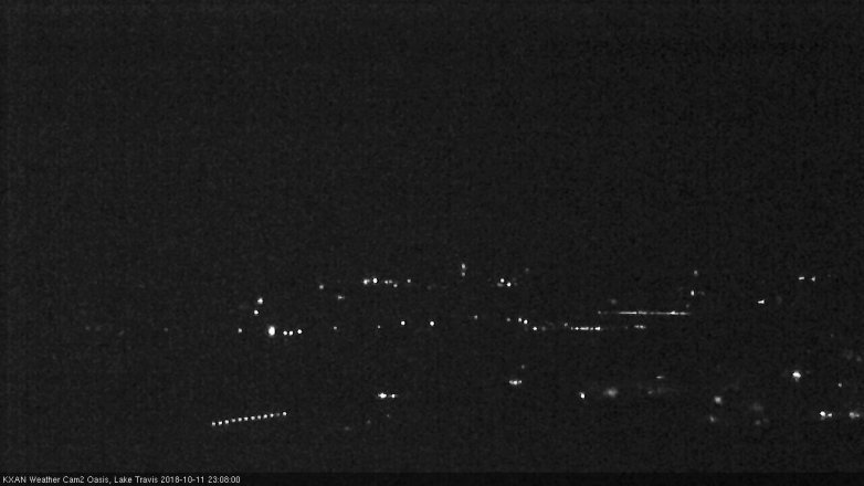 Lake Travis webcam, October 11, 2018 10:10 PM CT