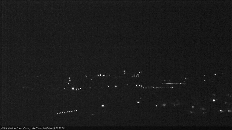 Lake Travis webcam, October 11, 2018 10:30 PM CT