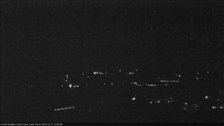 Lake Travis webcam, October 11, 2018 10:45 PM CT