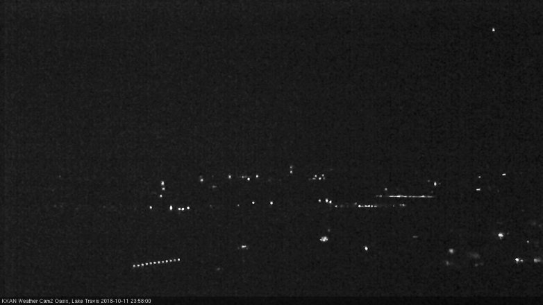 Lake Travis webcam, October 11, 2018 11:00 PM CT