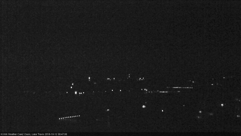 Lake Travis webcam, October 11, 2018 11:50 PM CT