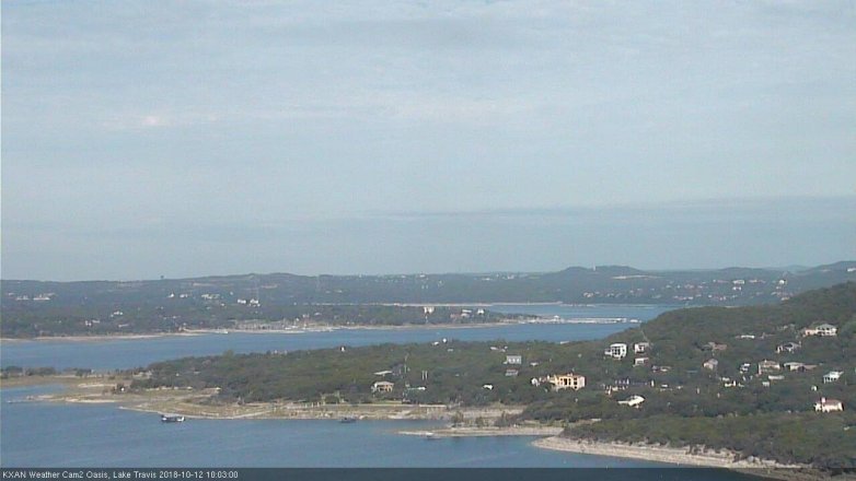 Lake Travis webcam, October 12, 2018 9:05 AM CT