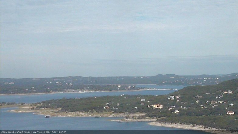 Lake Travis webcam, October 12, 2018 9:10 AM CT