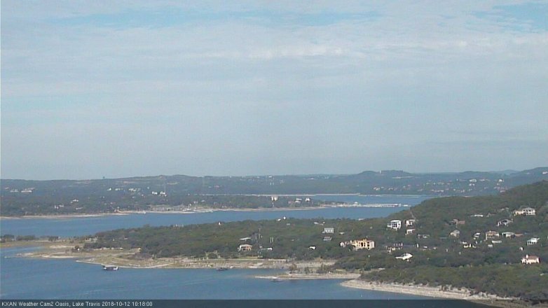 Lake Travis webcam, October 12, 2018 9:20 AM CT