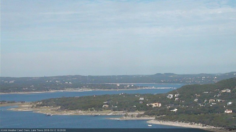 Lake Travis webcam, October 12, 2018 9:30 AM CT