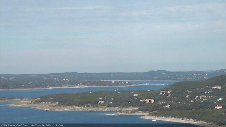 Lake Travis webcam, October 12, 2018 9:35 AM CT