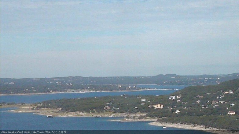 Lake Travis webcam, October 12, 2018 9:40 AM CT