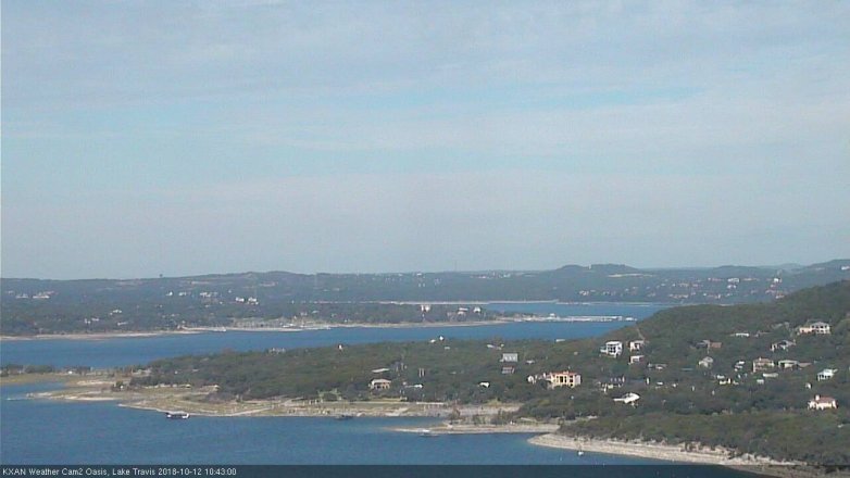 Lake Travis webcam, October 12, 2018 9:45 AM CT