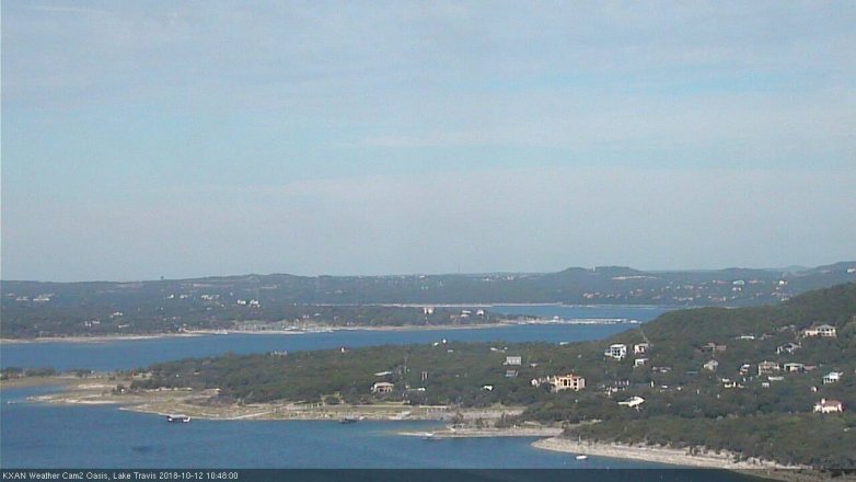 Lake Travis webcam, October 12, 2018 9:50 AM CT