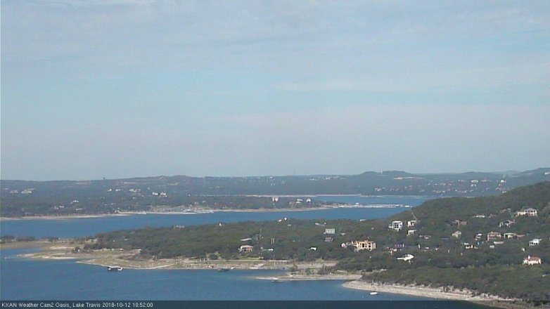 Lake Travis webcam, October 12, 2018 9:55 AM CT